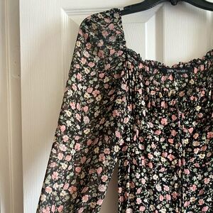 Zara floral midi dress